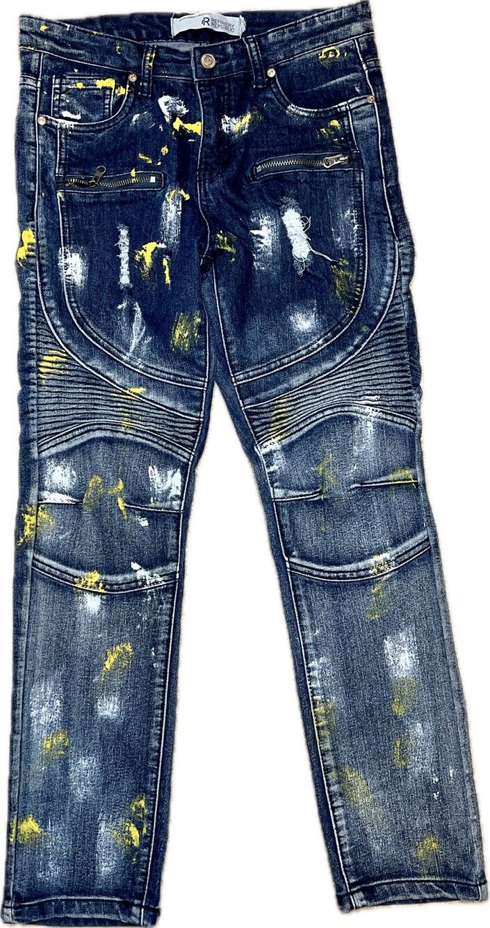 Refinery Republic Paint Splatter Youth Back to‎ School Jeans Size 12